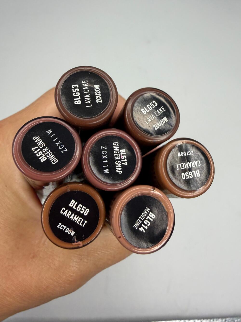NYX Butter Gloss Lip Gloss Lot 7 Lava Cake Caramelt Ginger Snap Madeleine Nude